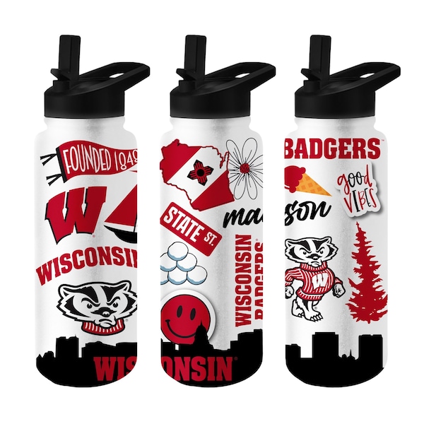 Logo Brands Wisconsin 34oz Native Quencher Bottle 244-S34QB-63 - main